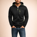 Men's Zip Pocket Sports Hoodie Jacket Casual Athletic Outerwear for Everyday Training and Leisure 