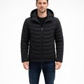 Men's Winter Hooded Parka Jacket with Detachable Hood for Casual Outdoor Cold Weather Wear