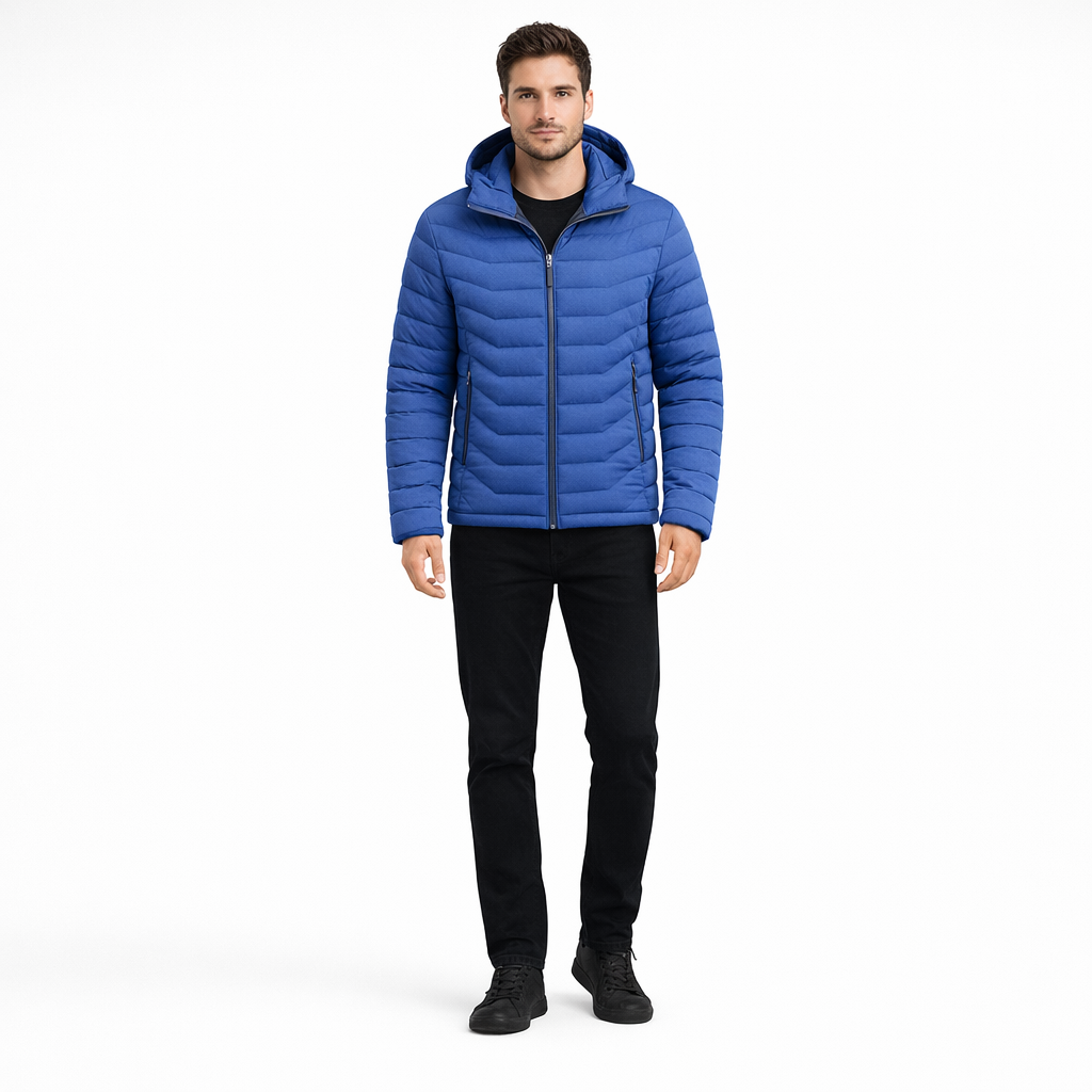 Men's Winter Hooded Parka Jacket with Detachable Hood for Casual Outdoor Cold Weather Wear