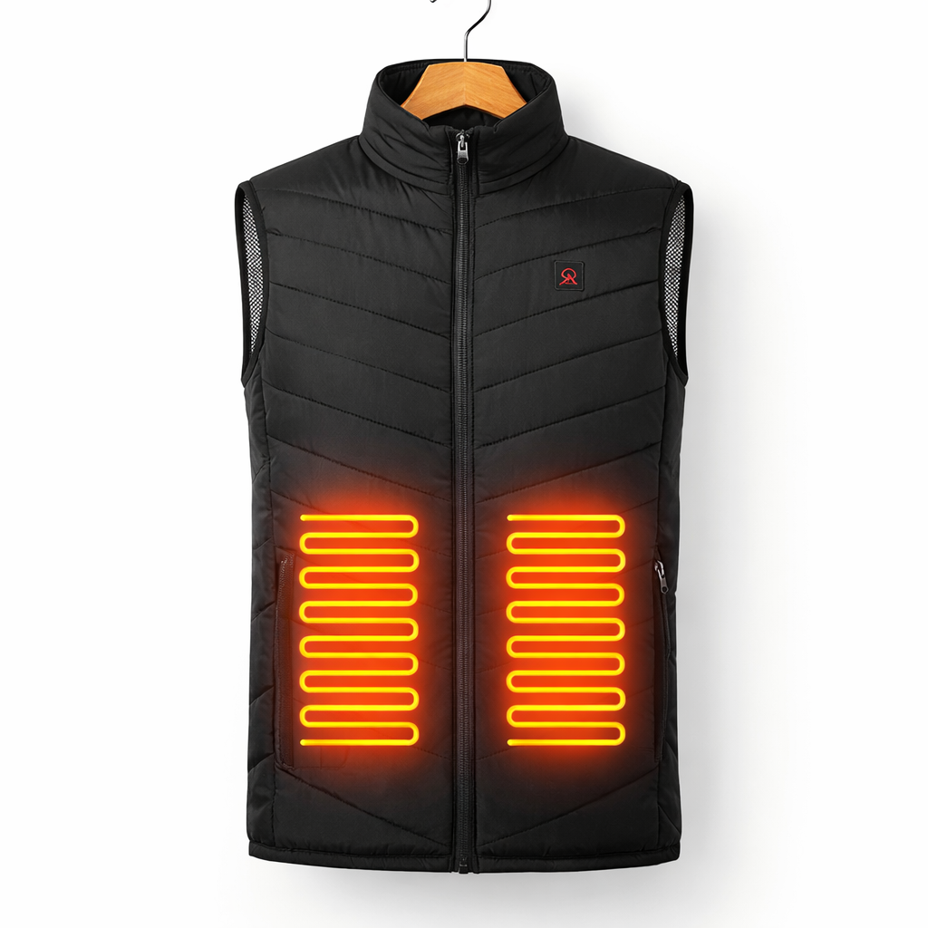 Men's USB Heated Winter Jacket Insulated Hooded Outdoor Casual Cold Weather Outerwear