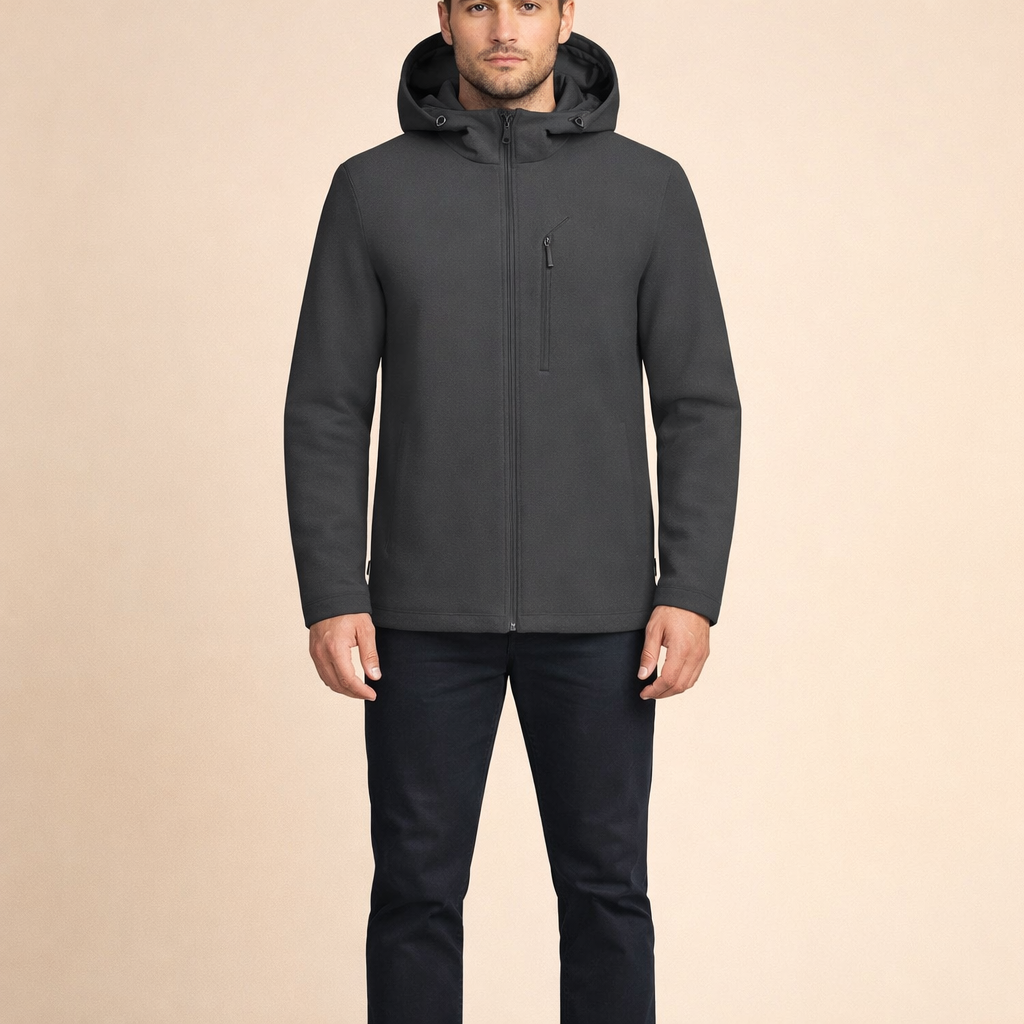 Men's Waterproof Windbreaker Jacket Lightweight Hooded Outdoor Casual All Weather Outerwear