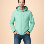 Men's Waterproof Windbreaker Jacket Lightweight Hooded Outdoor Casual All Weather Outerwear