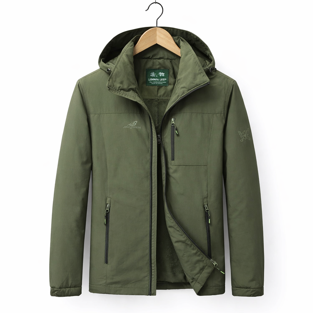 Men's Lightweight Military Style Waterproof Jacket Casual Outdoor Windproof Utility Outerwear