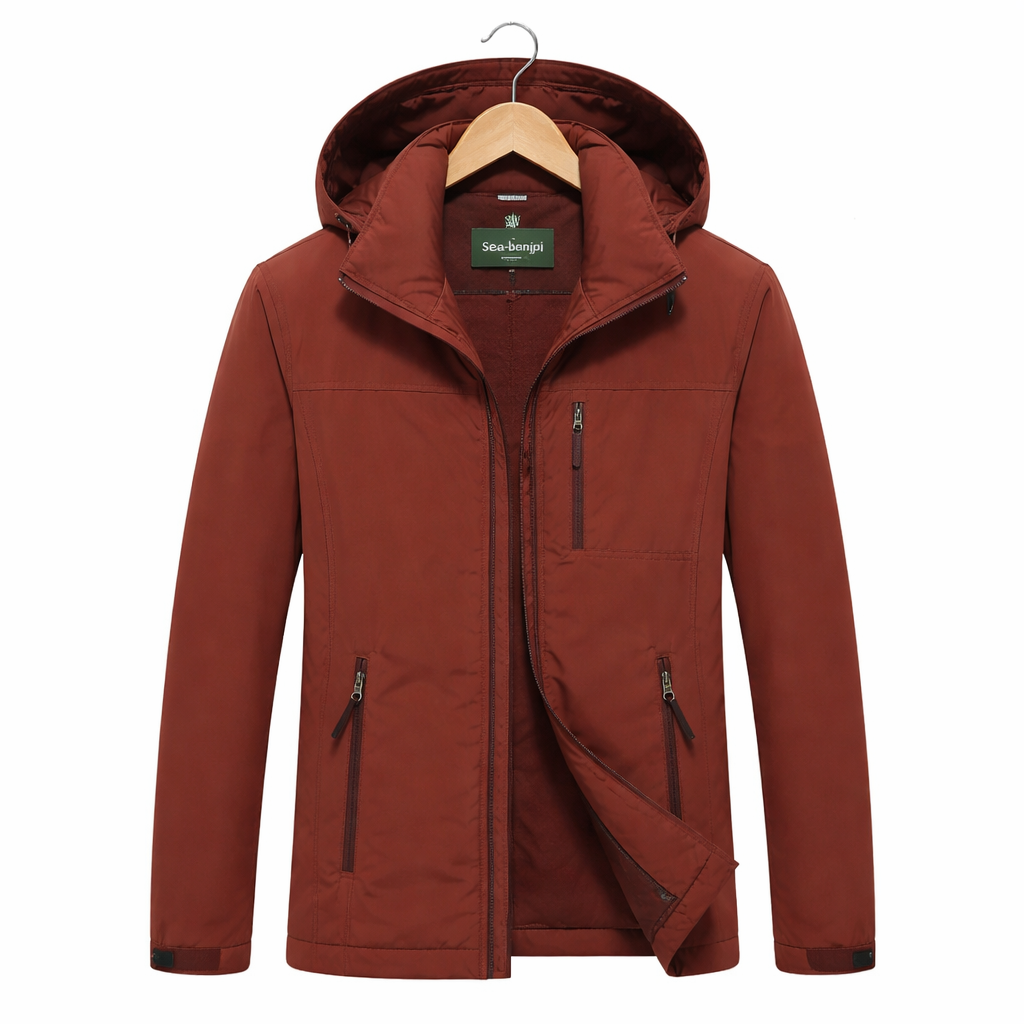 Men's Lightweight Military Style Waterproof Jacket Casual Outdoor Windproof Utility Outerwear