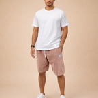 Men's Corduroy Sports Shorts for Men – Breathable Elastic Waist Casual Activewear