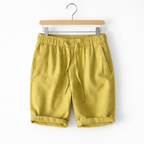 Men's Linen Bermuda Shorts Lightweight Breathable Summer Casual Relaxed Fit Everyday Wear