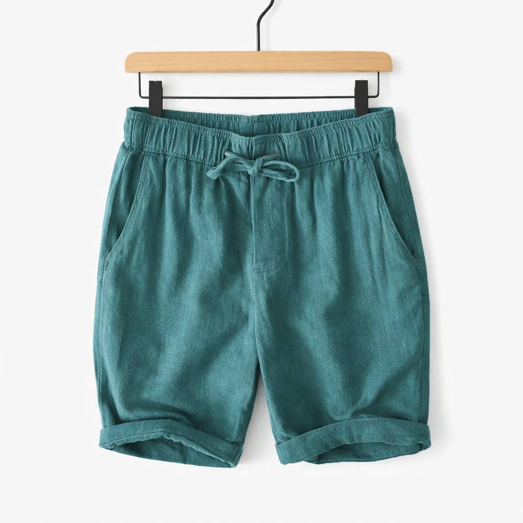 Men's Linen Bermuda Shorts Lightweight Breathable Summer Casual Relaxed Fit Everyday Wear