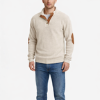 Men's Stand Collar Striped Pullover Sweatshirt Casual Long Sleeve Top for Everyday Wear