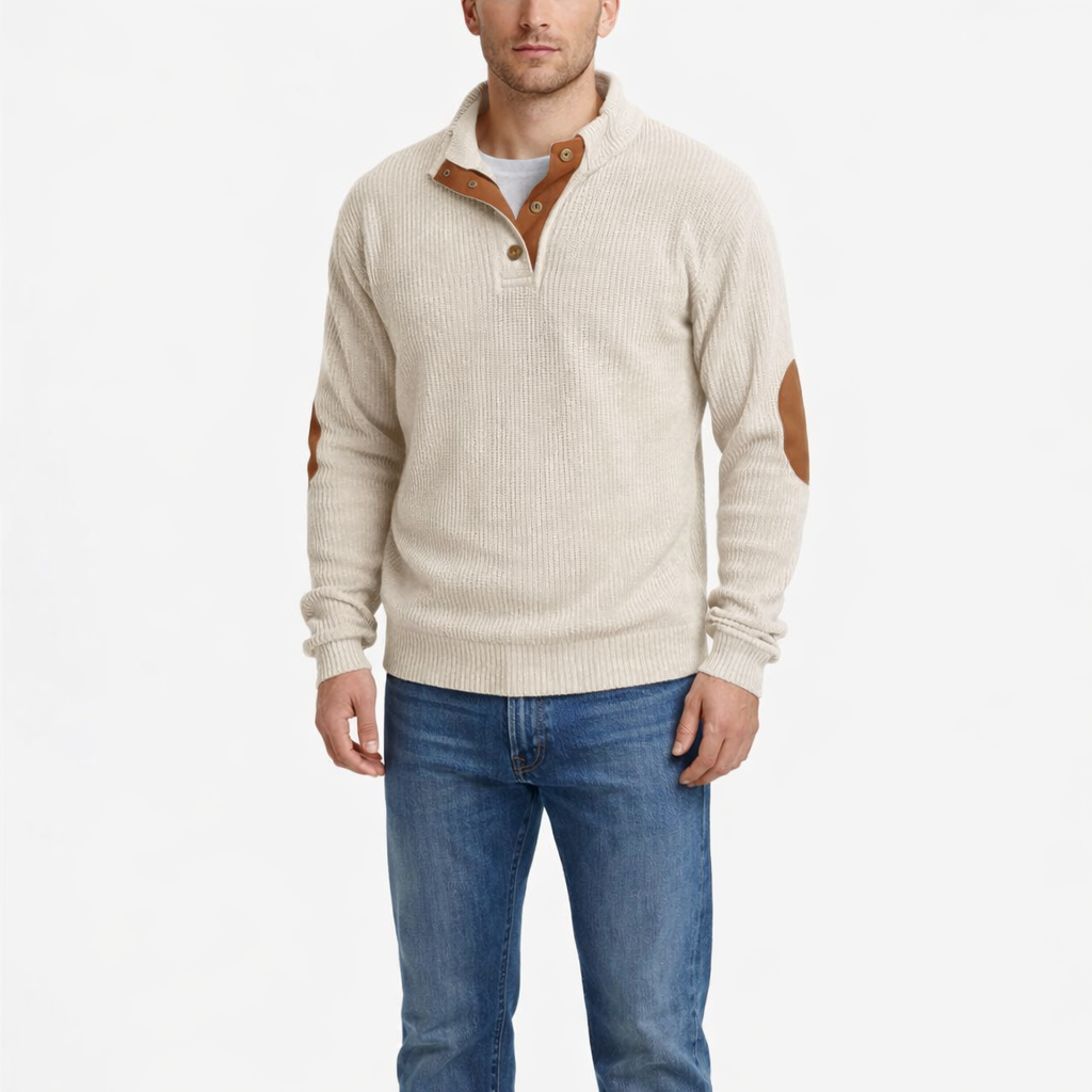Men's Stand Collar Striped Pullover Sweatshirt Casual Long Sleeve Top for Everyday Wear