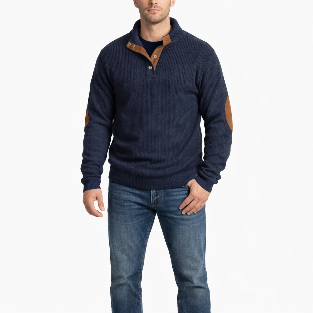 Men's Stand Collar Striped Pullover Sweatshirt Casual Long Sleeve Top for Everyday Wear