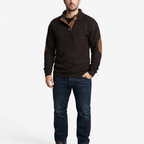 Men's Stand Collar Striped Pullover Sweatshirt Casual Long Sleeve Top for Everyday Wear