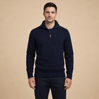 Men's Slim Fit Striped Knit Sweater Korean Style Casual Pullover for Everyday Wear