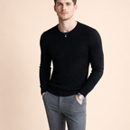 Men's Lightweight Round Neck Slim Fit Knit Sweater Casual Pullover for Everyday Wear