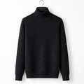 Men's Turtleneck Pullover Sweater Classic Knit Long Sleeve Top for Autumn Winter