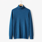 Men's Turtleneck Pullover Sweater Classic Knit Long Sleeve Top for Autumn Winter