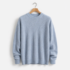 Men's Casual Crew Neck Pullover Sweater Warm Knit Long Sleeve Top for Everyday Wear