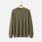 Men's Casual Crew Neck Pullover Sweater Warm Knit Long Sleeve Top for Everyday Wear