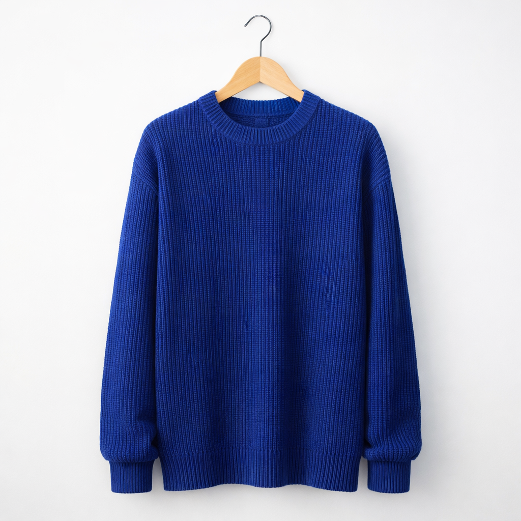 Men's Casual Crew Neck Pullover Sweater Warm Knit Long Sleeve Top for Everyday Wear