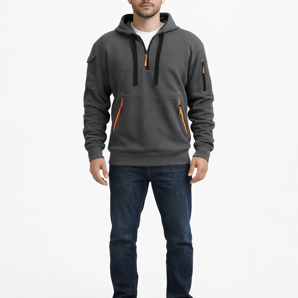Men's Easy Fit Hooded Sweatshirt Casual Pullover Long Sleeve Top for Everyday Wear