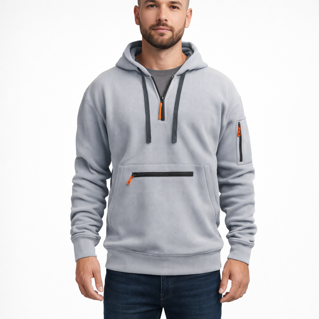 Men's Easy Fit Hooded Sweatshirt Casual Pullover Long Sleeve Top for Everyday Wear