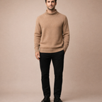 Men's Classic Knitted Sweater Casual Long Sleeve Knit Top for Everyday Wear