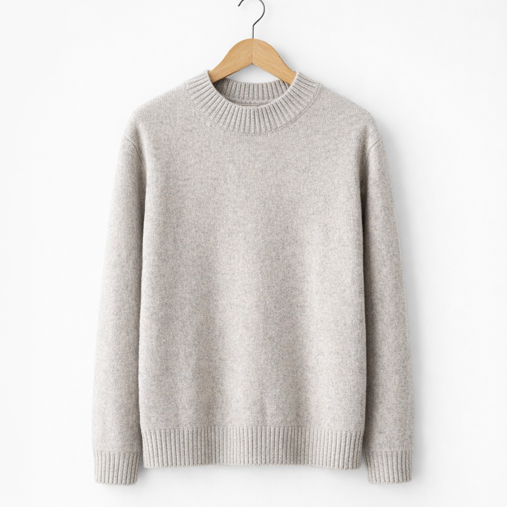 Men's Classic Knitted Sweater Casual Long Sleeve Knit Top for Everyday Wear