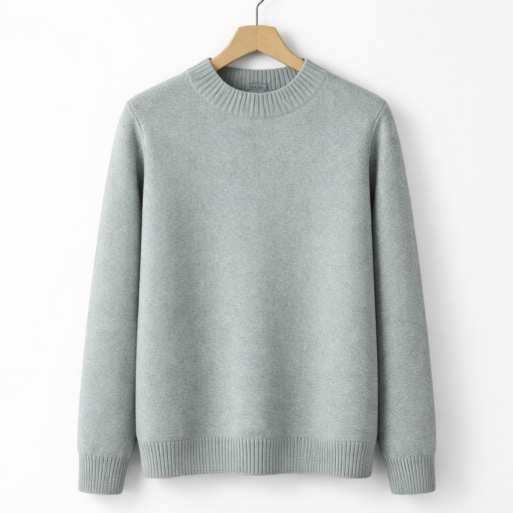 Men's Classic Knitted Sweater Casual Long Sleeve Knit Top for Everyday Wear