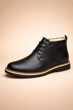 Men's Winter Leather Martin Boots with Warm Lining for Casual and Outdoor Wear