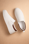 Men's Canvas Slip-On Loafer Sneakers for Casual Fall Wear and Everyday Comfort