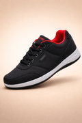 Men's Lace-Up Microfiber Leather Sneakers for Casual Everyday Wear and Modern Street Style