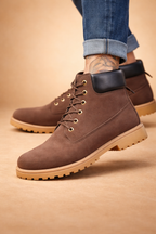 Men's High Top PU Leather Snow Boots for Winter Warmth and Everyday Cold Weather Wear