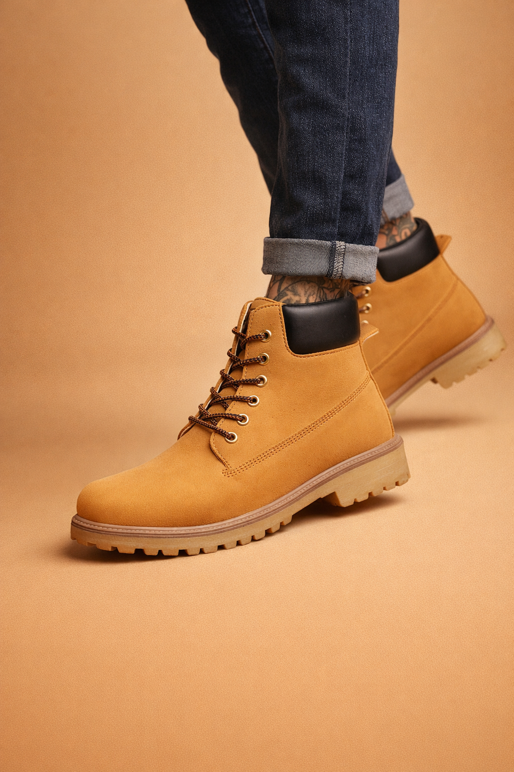 Men's High Top PU Leather Snow Boots for Winter Warmth and Everyday Cold Weather Wear