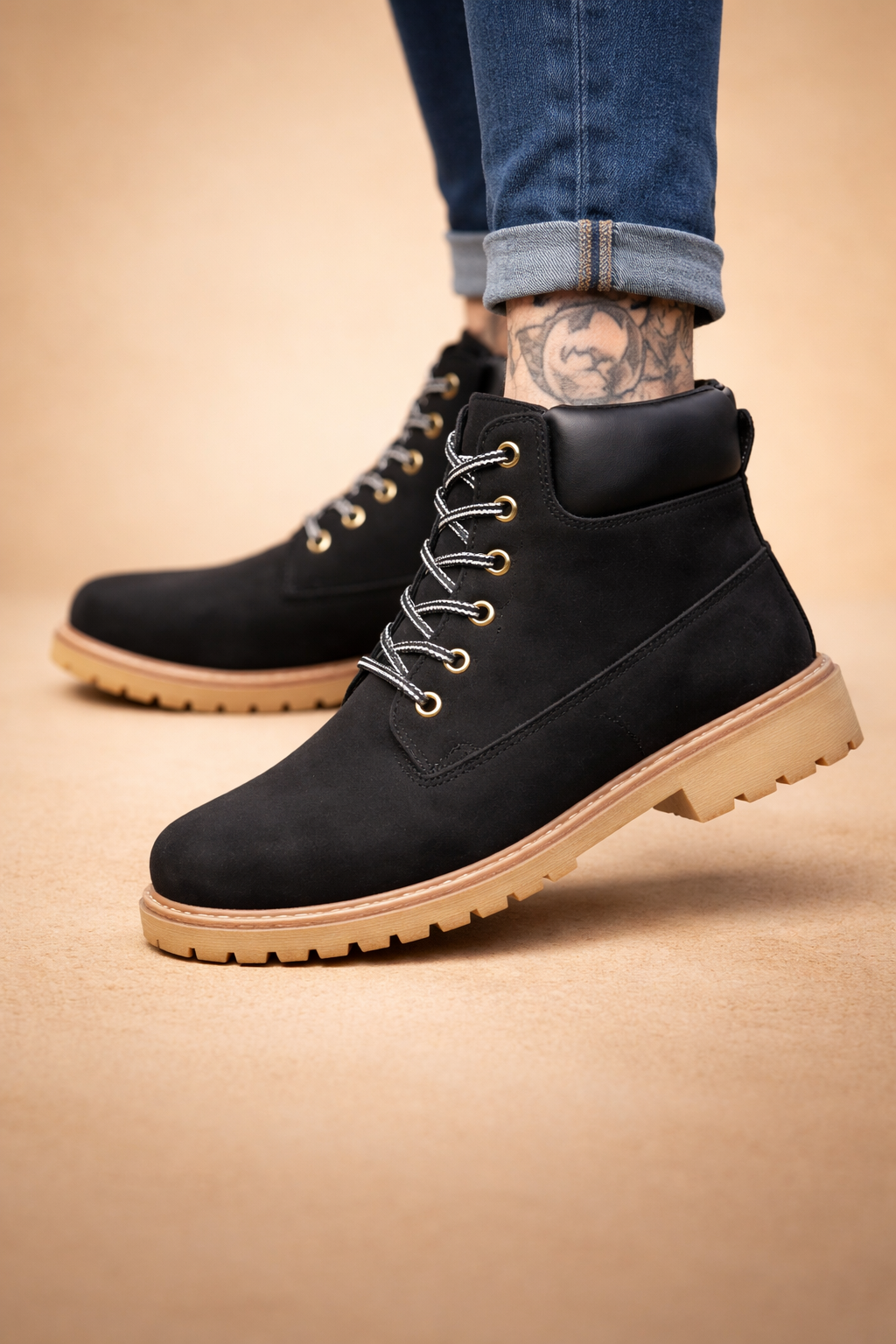 Men's High Top PU Leather Snow Boots for Winter Warmth and Everyday Cold Weather Wear