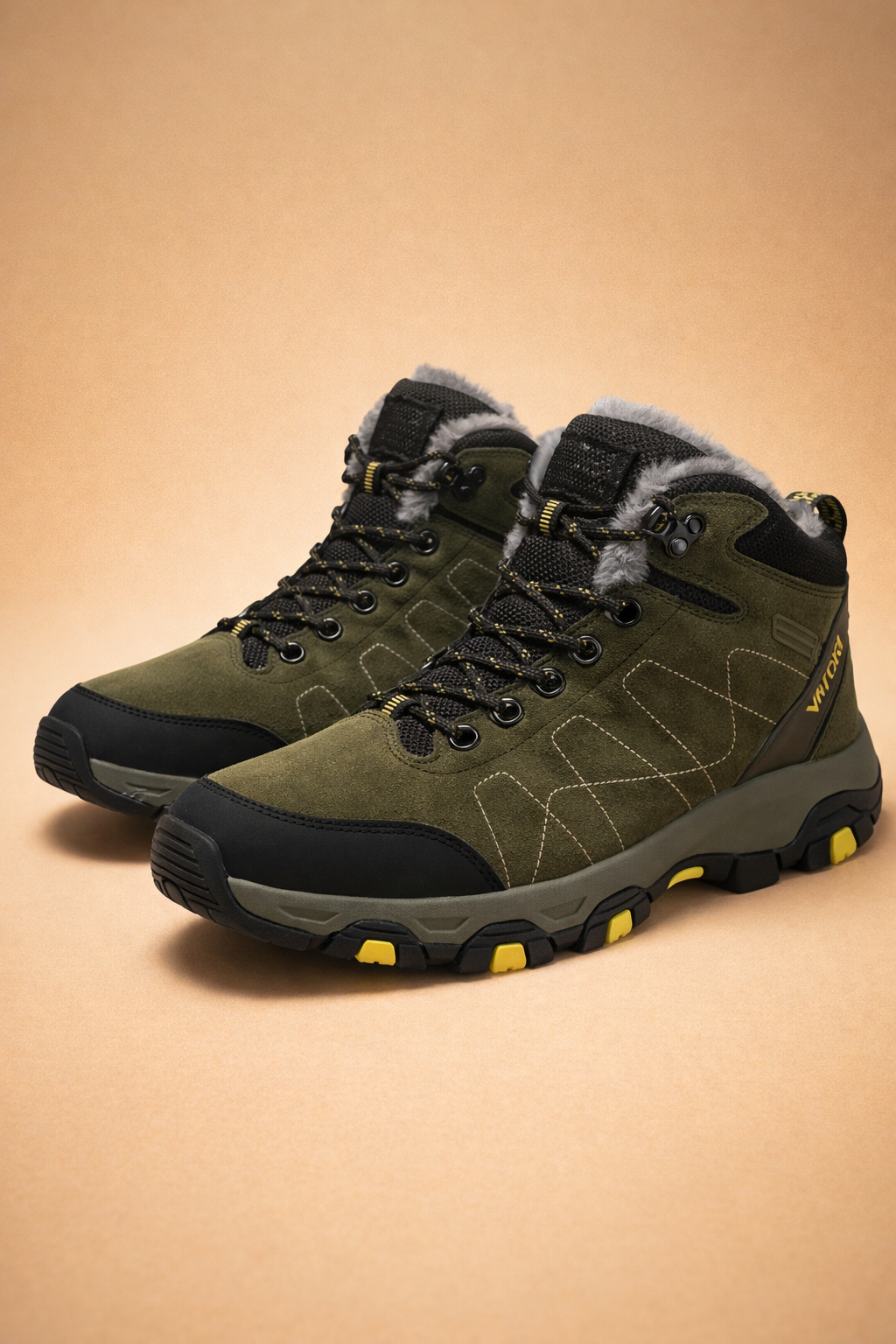 Men's High Top Cotton Winter Hiking Boots for Warm Outdoor and Everyday Cold Weather Wear