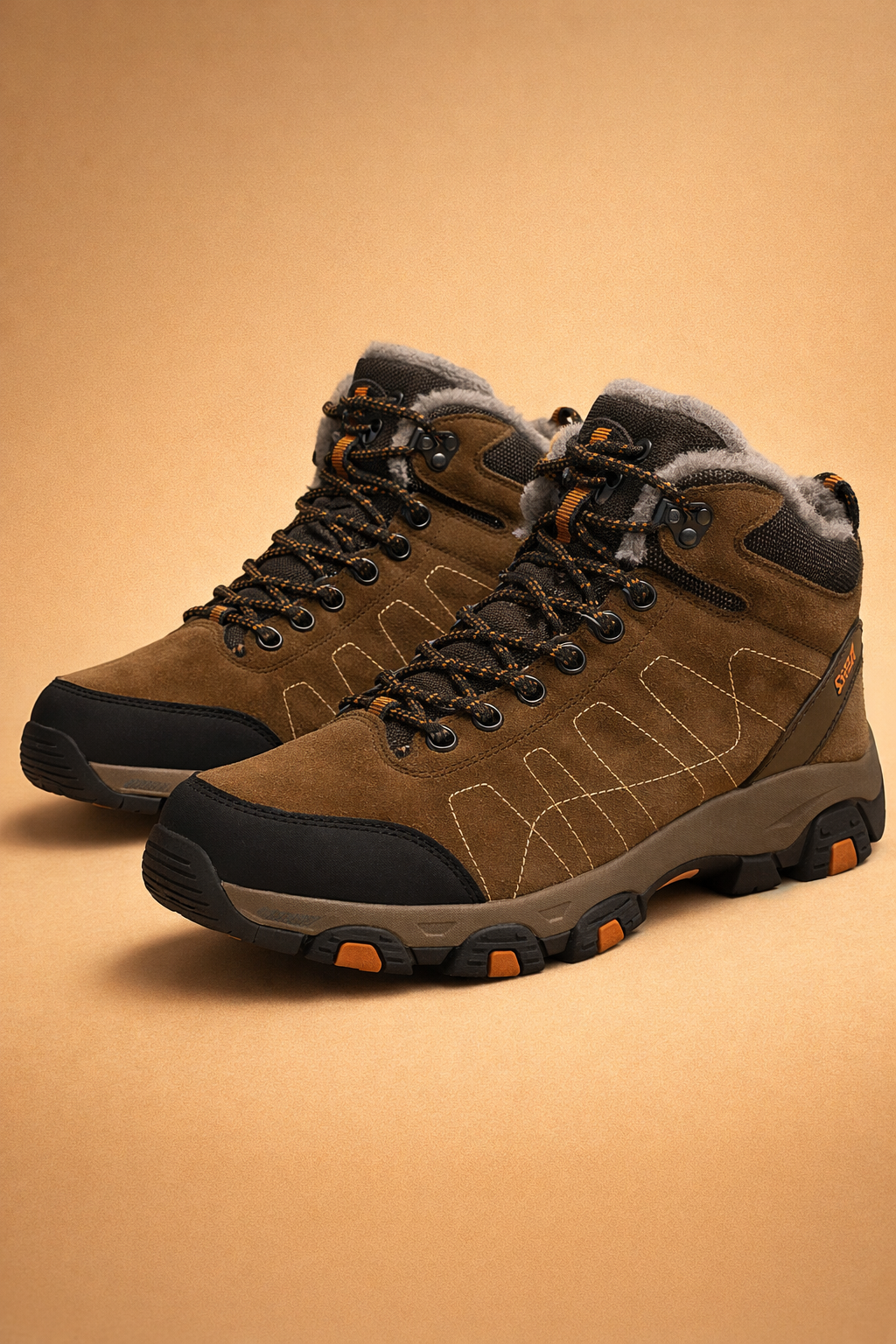 Men's High Top Cotton Winter Hiking Boots for Warm Outdoor and Everyday Cold Weather Wear