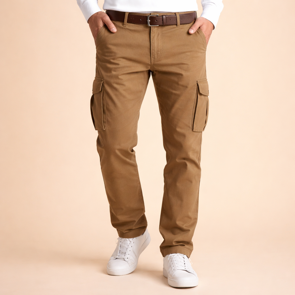 Men's Relaxed Fit Cargo Pants – Practical Multi Pocket Design