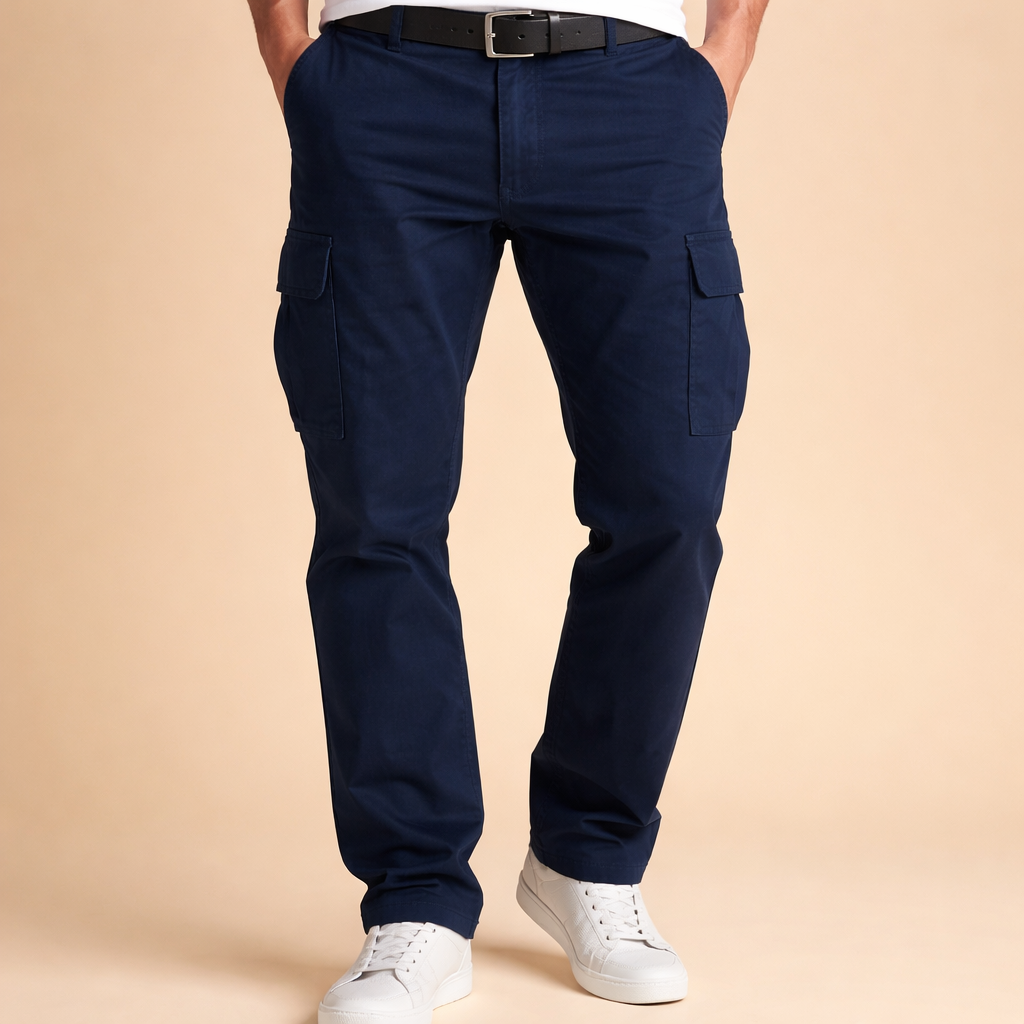 Men's Relaxed Fit Cargo Pants – Practical Multi Pocket Design