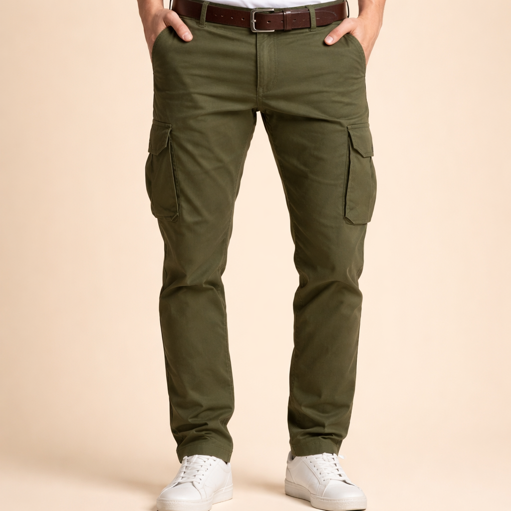 Men's Relaxed Fit Cargo Pants – Practical Multi Pocket Design