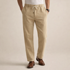 Men's Cotton Linen Trousers – Lightweight Drawstring Comfort