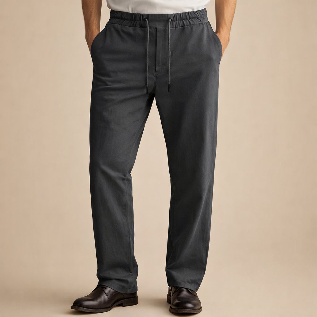Men's Cotton Linen Trousers – Lightweight Drawstring Comfort