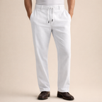 Men's Cotton Linen Trousers – Lightweight Drawstring Comfort