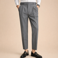 Men’s Slim Pleated Casual Trousers – Refined Everyday Wear
