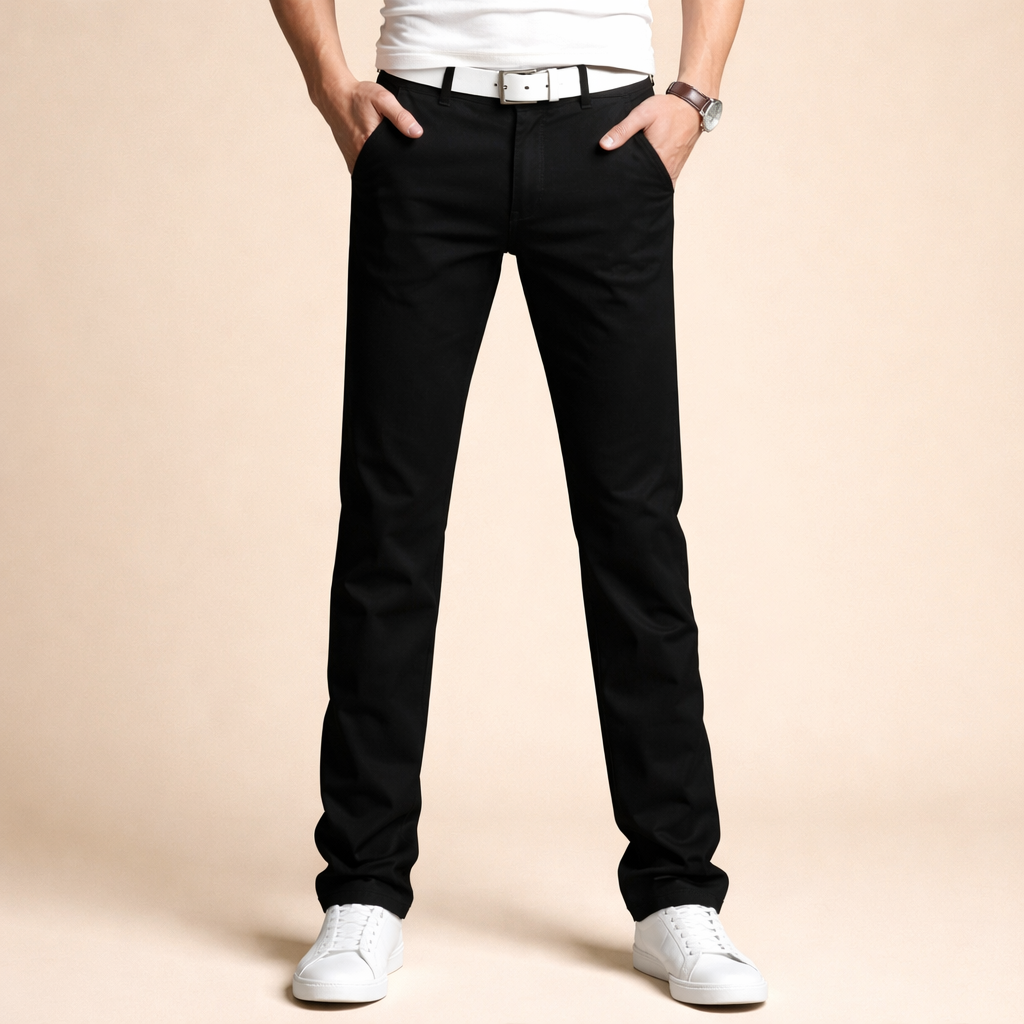 Men's Straight Leg Cotton Pants – Comfortable Everyday Fit