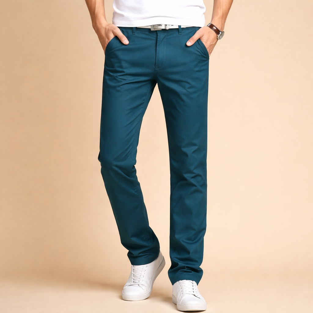 Men's Straight Leg Cotton Pants – Comfortable Everyday Fit