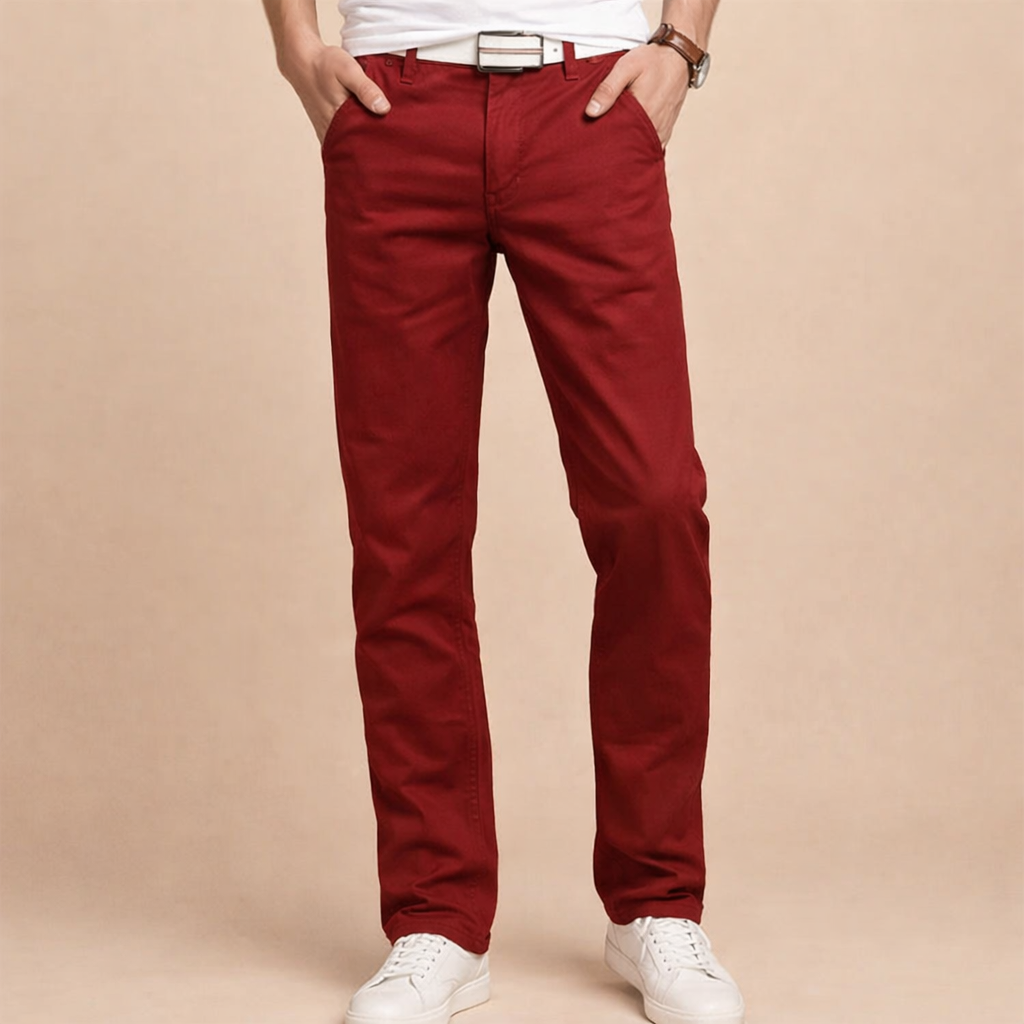 Men's Straight Leg Cotton Pants – Comfortable Everyday Fit