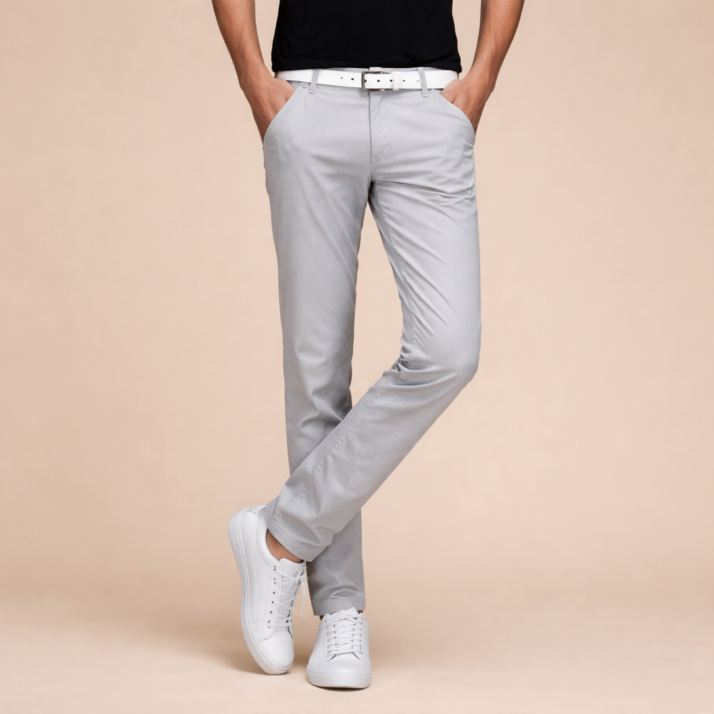 Men's Straight Leg Cotton Pants – Comfortable Everyday Fit