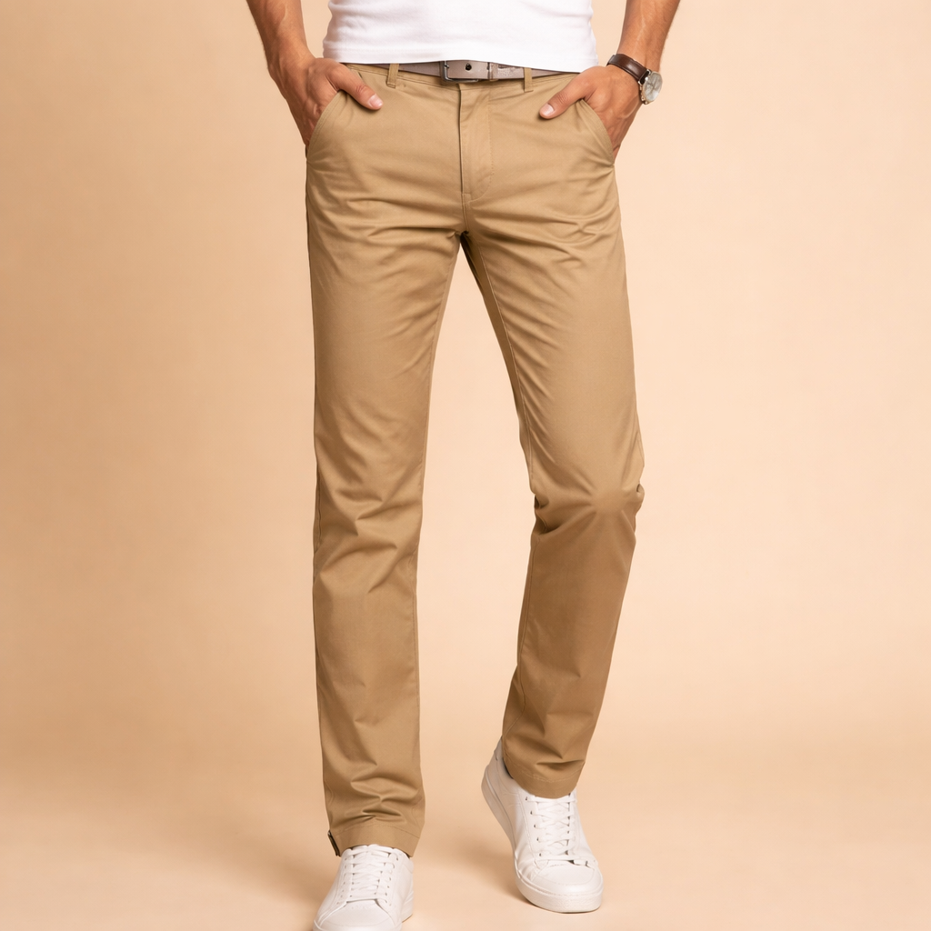 Men's Straight Leg Cotton Pants – Comfortable Everyday Fit