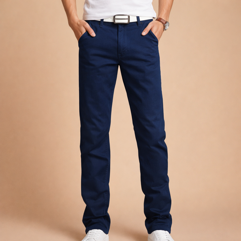 Men's Straight Leg Cotton Pants – Comfortable Everyday Fit