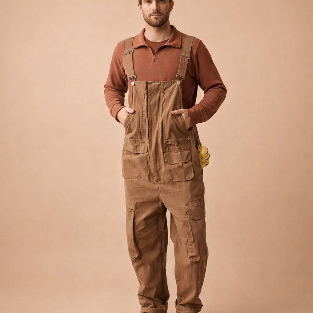 Men's Vintage Workwear Jumpsuit – Relaxed Utility Fit