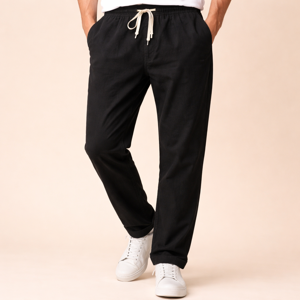 Men's Linen Summer Pants – Lightweight Relaxed Fit Comfort